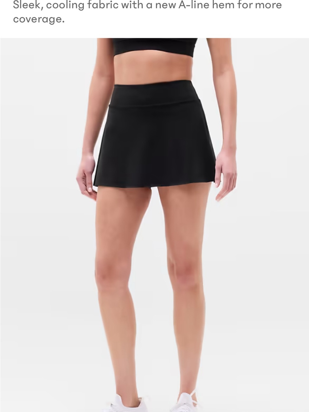 Athleta Black Ace Tennis Skort 13.5”